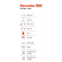 Mercedes 190E - kompletní white kit